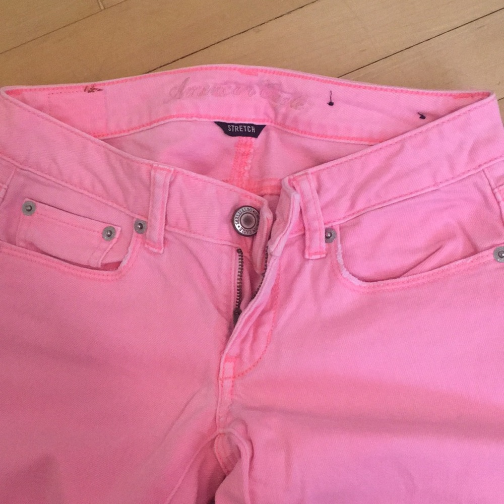 Hot Pink American Eagle Skinny Jeans